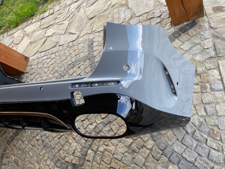 MERCEDES 214 E CLASSE AMG 5.3 PARE-CHOCS SPOILER CHROME ARRIÈRE 2148857103 ORIGINAL