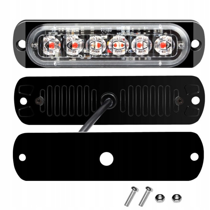 4 PIEZAS FAROS DE ADVERTENCIA 6 DIODO LUMINOSO LED IMPERMEABLE STROBOSKOP AUXILIOS AFUSTE DC 12-24V 