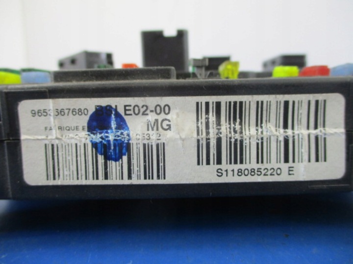 CITROEN BERLINGO MODULE BSM 9650618580 MODULE FUSIBLE 9653667680
