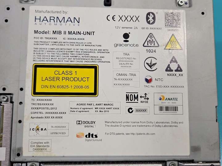 NAVIGATION LECTEUR DE CARTE VW PASSAT B8 3G0035044A