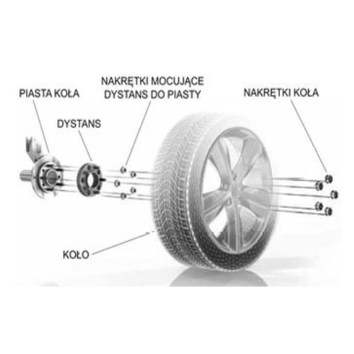 DISTANCIAS 25MM 5X114.3 HYUNDAI IX35 2 PIEZAS + PUERCAS 