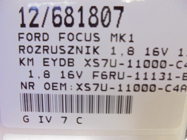 FORD FOCUS MK1 DÉMARREUR 1.8B XS7U-11000-C4A F6RU-11131-BA