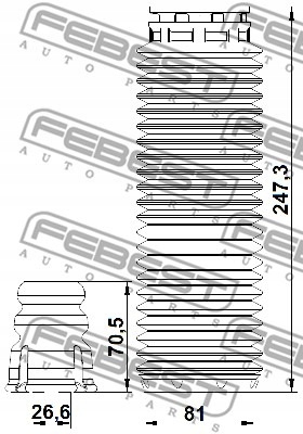 PROTECTION FRONT SHOCK ABSORBER FROM ODBOJEM (KOMPLET) FEBEST HYSHB-TUC18F-KIT photo 4 - milautoparts-fr.ukrlive.com