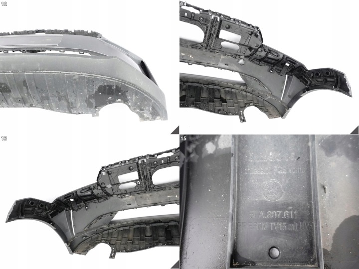 SKODA ENYAQ IV 5LA ÉLECTRIQUE 20- PARE-CHOCS GLISSIÈRES GRILLE SPOILER AVANT