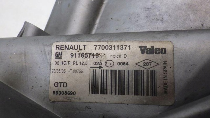 PHARE GAUCHE AVANT EUROPE TRAFIC II VIVARO A PRIMASTAR 7700311371 91165719