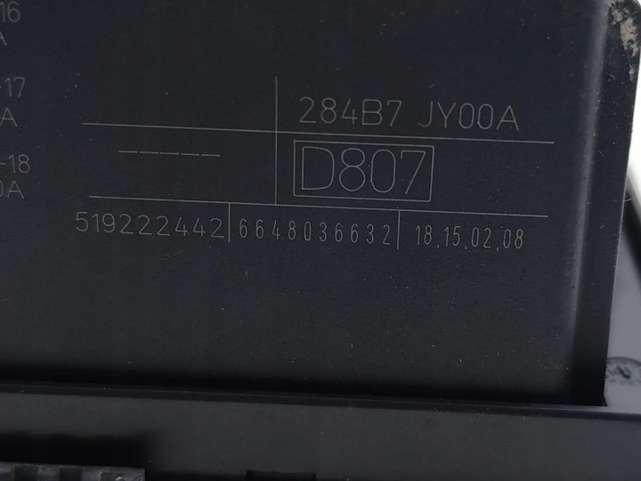 RENAULT KOLEOS CHÂSSIS MODULE FUSIBLES 2.0 DCI 4X4 DIESEL 284B7-JY00A