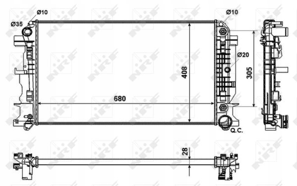 53833 NRF RADIATEUR DB SPRINTER 06- AUTOMATE AVEC RADIATEUR HUILES