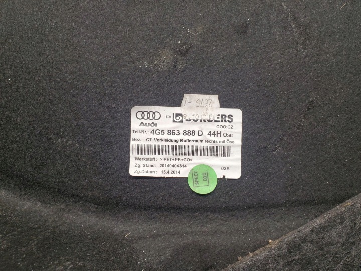 AUDI A6 S6 C7 4G 4G5863888D ARRIÈRE CÔTÉ DROITE CARDAN COUVERCLES DE COFFRE