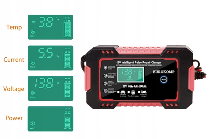 RECTIFICADOR DISPOSITIVO DE CARGA PARA BATERÍA LCD 12V 6A 