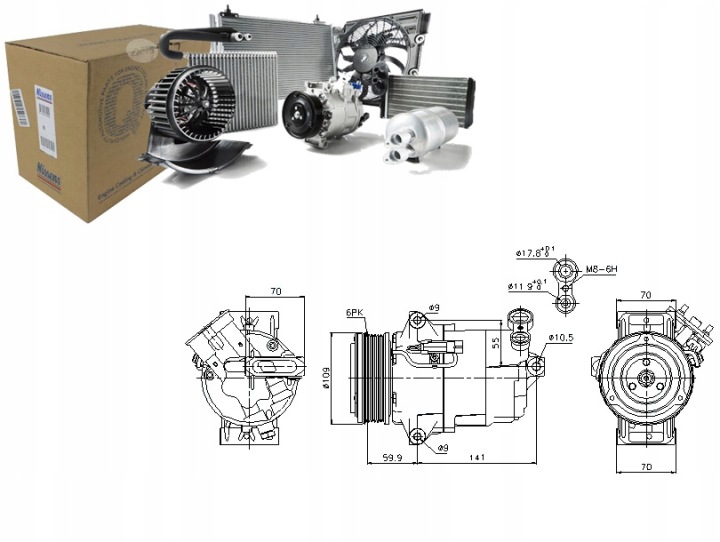 NISSENS 89041 COMPRESSEUR CLIMATISATION