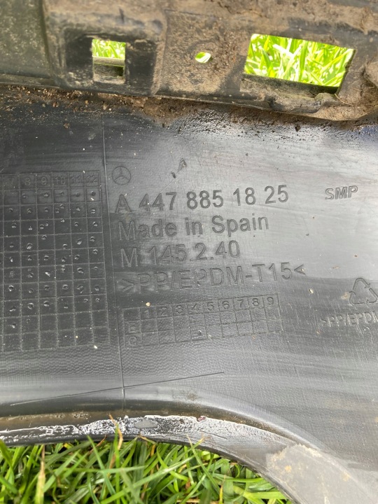 MERCEDES-BENZ VITO W447 2018 PARE-CHOCS ARRIÈRE A4478851825