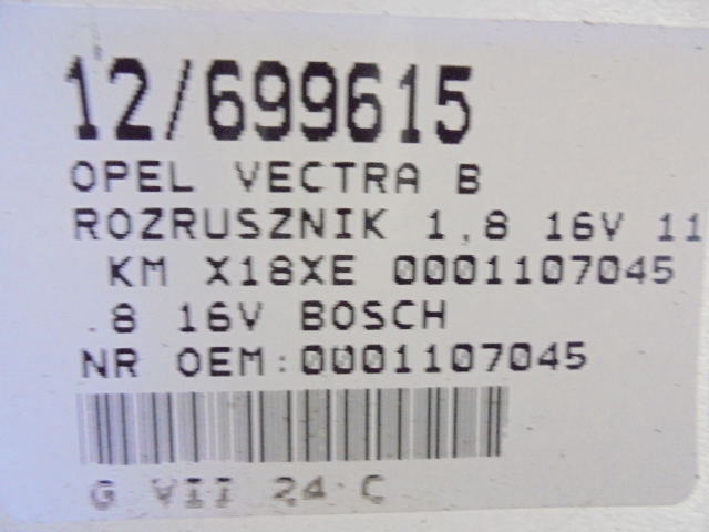 OPEL VECTRA B DÉMARREUR 0001107045 1.8 16V
