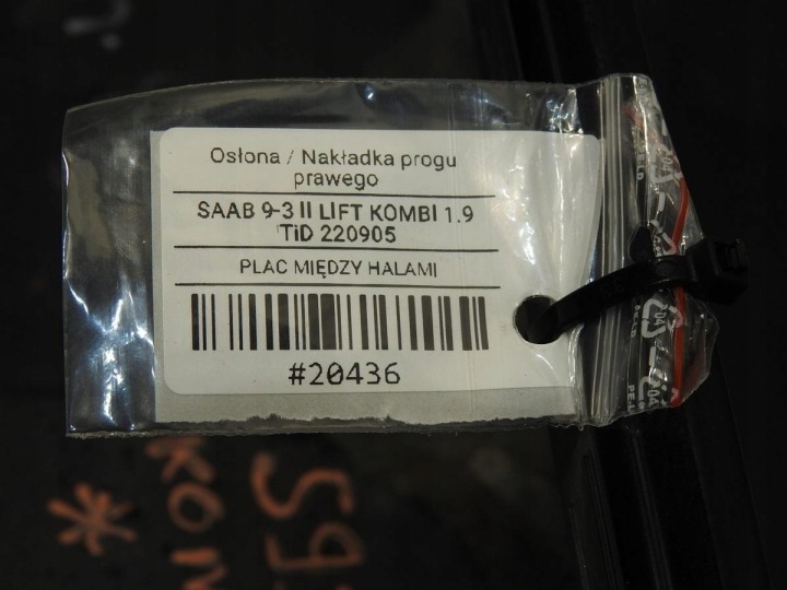 MOULURE REVÊTEMENT SEUIL DROITE 289 SAAB 9-3 II UNIVERSEL