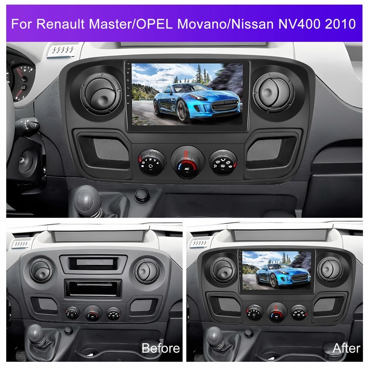 RADIO NAVEGACIÓN GPS RENAULT MASTER 3 2010-2018 2GB 64GB WIFI CARPLAY 