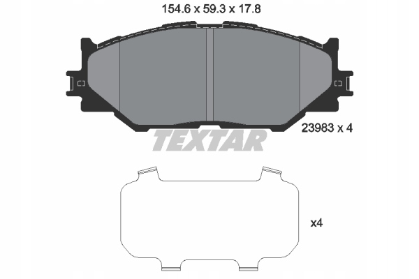 DISCOS ZAPATAS PARTE DELANTERA TEXTAR LEXUS IS II 220D 177KM 