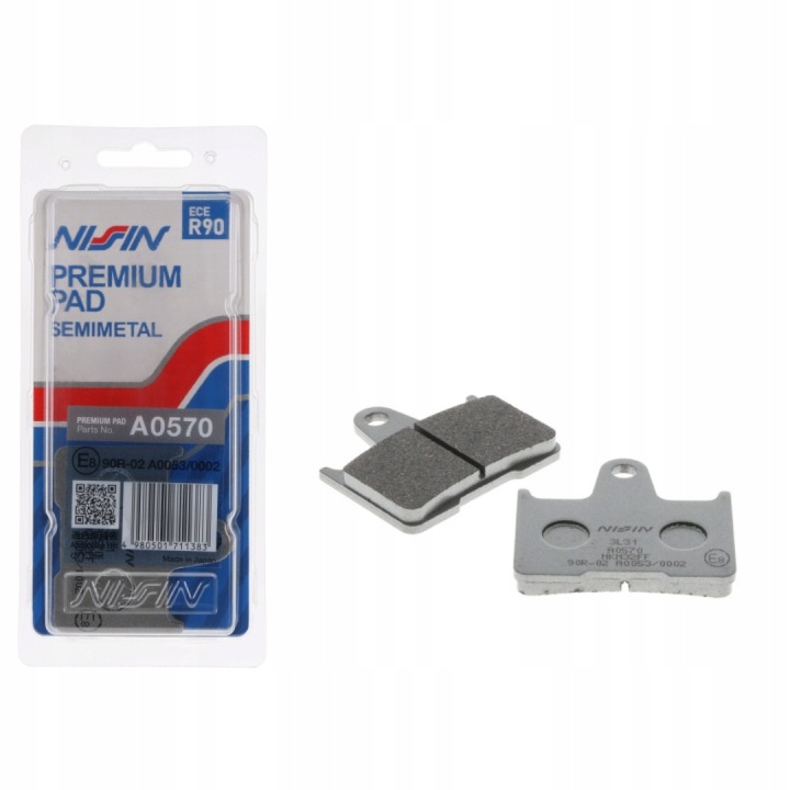 PLAQUETTES FREIN NISSIN STREET SEMI-METALLIC 2P-264NS