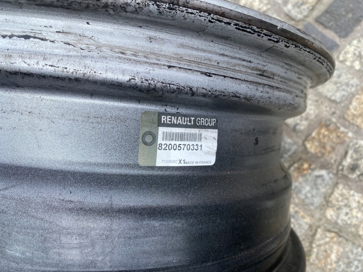 4× JANTE ACIER RENAULT OE 6.0″ X 16″ 5X118