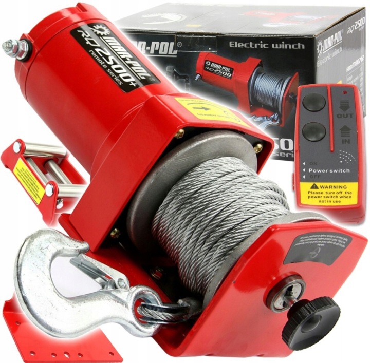 KIT 1133 KG WYCIAGARKA CÂBLE 2500 LBS 12V ÉLECTRIQUE M80762 TÉLÉCOMMANDE