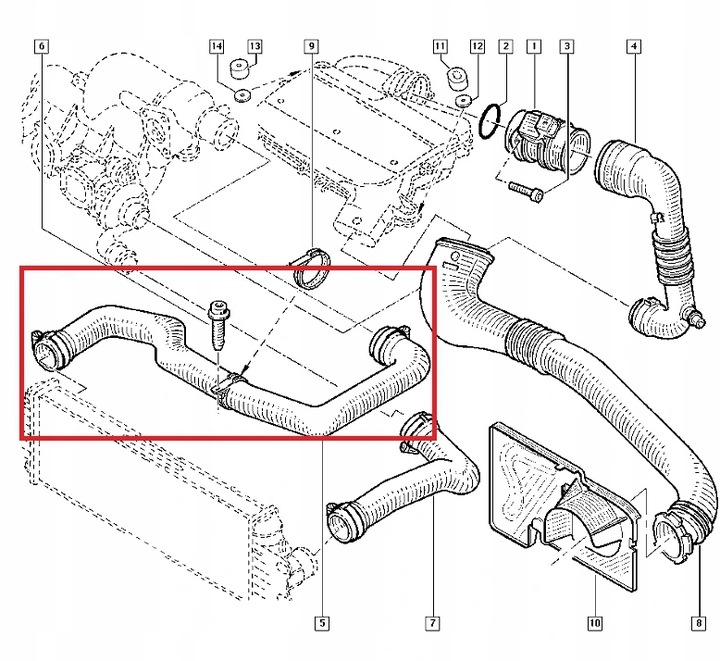 CABLE TURBO 8200079194 8200140081 TRAFIC VIVARO 