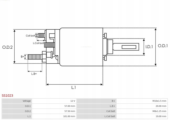 ELEKTROMAGNES ARRANCADOR SS1023 AS 