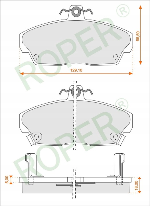 PLAQUETTES FREIN ROPER