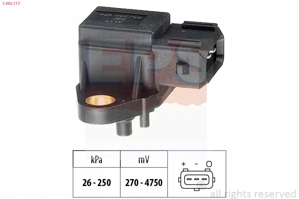 1-993-117 SENSOR PRESIÓN AIRE BMW 