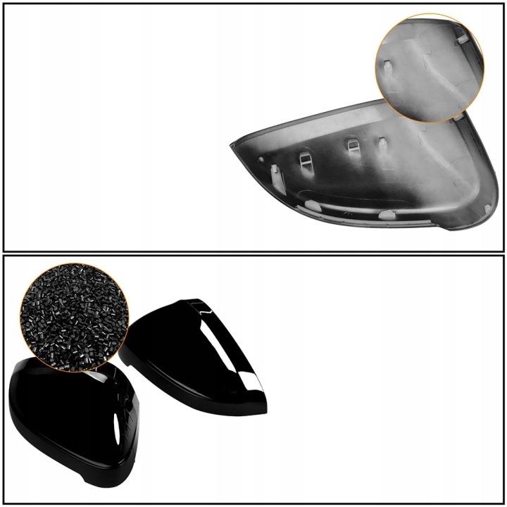 NOIR CAPUCHONS MIROIRS WSTECZNYCH VERS AUDI A4 B9