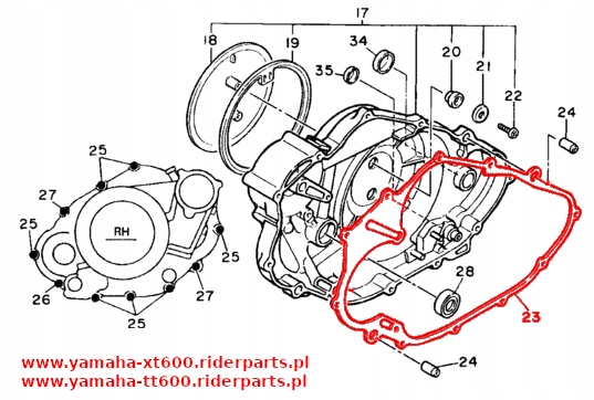 USZCZ.POKR.SPRZEG./YAMAHA XTZ660 91-97/