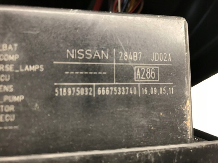 BOÎTE BEZPIECZIKOW BSM NISSAN QASHQAI 284B7JD02A 518975032 EUROPE