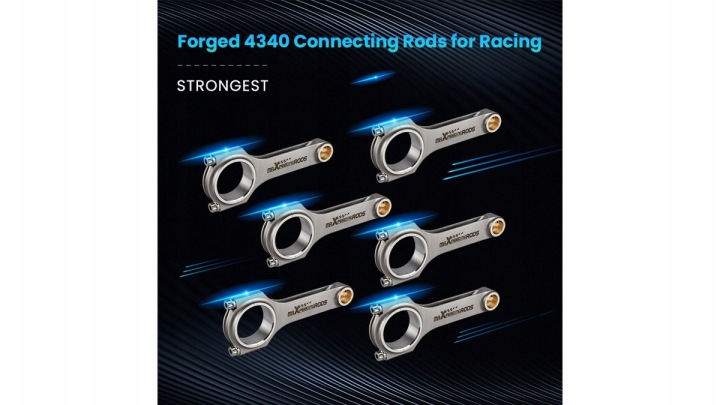 FORGÉ BIELLES AUDI VW GOLF R32 AUDI A3 3.2L VR6 24V BORE 84M