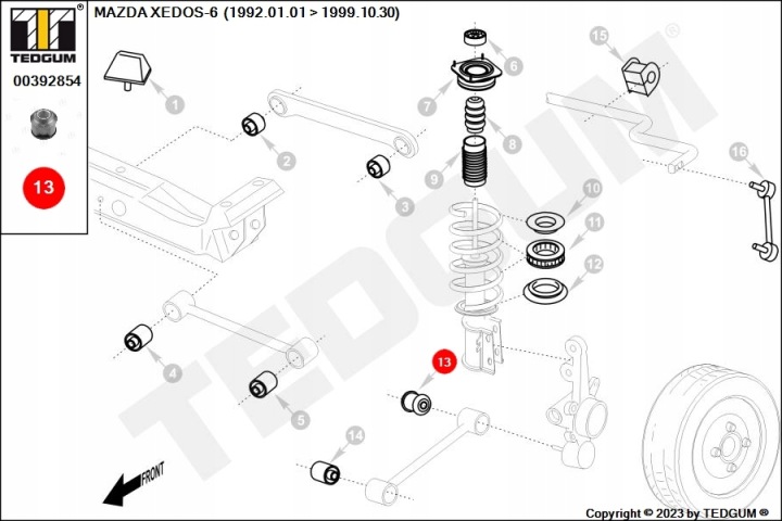 TEDGUM MANCHON WAH. MAZDA T. WZDL. 00392854