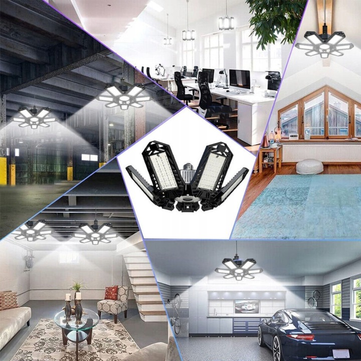 PUISSANT PHARE ATELIER VERS GARAZU SUFITOWA TRAVAILLÉ AMPOULE LED E27 7W1