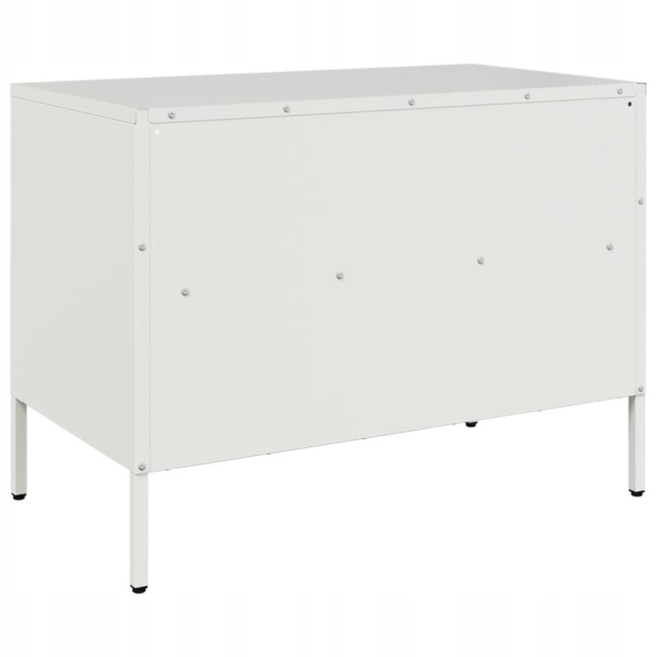 SZAFKI RTV, 2 PCS BLANC 68X39X50,5 CM, ACIER WALCOWANA