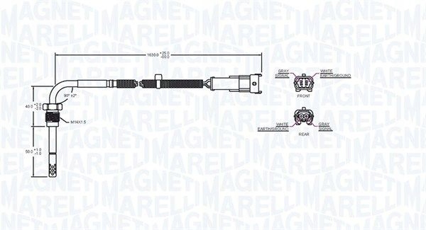 CAPTEUR TEMPÉRATURE GAZ D'ÉCHAPPEMENT (ZA FILTRE PARTICULES DURES CONVIENT VERS ALF