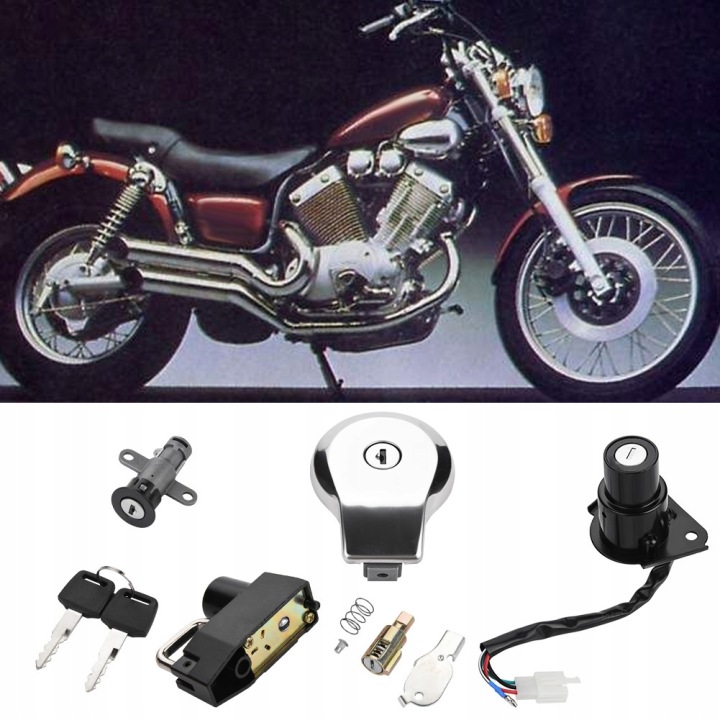YAMAHA VIRAGO XV535 XV250 XV125 SERRURE CLÉS BOUCHON CARBURANTS CONTACTEUR D'ALLUMAGE