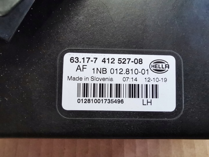 BMW X3 G01 X4 G02 PHARES ANTIBROUILLARD GAUCHE LED FJD 7412527 1NB01281001
