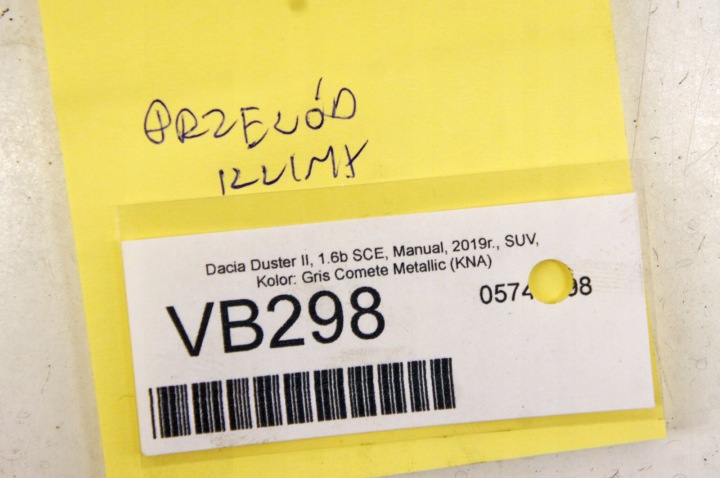 VB298 DACIA DUSTER II FIL CLIMATISATION 924404272R