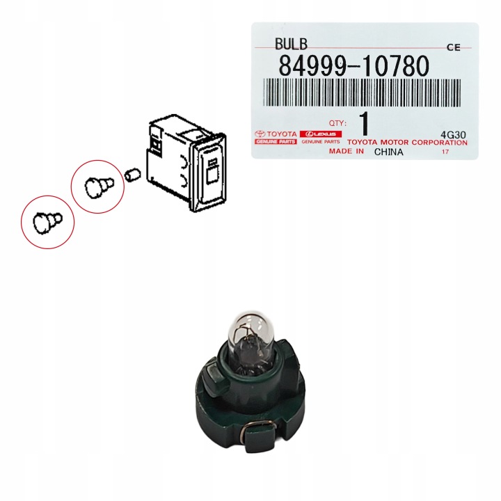 AMPOULE BOUTONS PHARE ANTIBUÉE LEXUS IS200 IS300 OEM TOYOTA