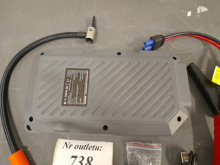DISPOSITIF DÉMARRAGE BOOSTER JUMP DÉMARREUR 18000 MAH COMPRESSEUR 150PSI 2 EN 1