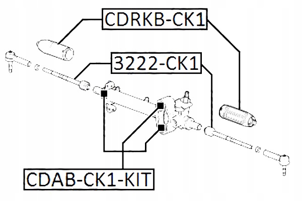 FEBEST BARRA KIEROWNICZY CADILLAC ESCALADE 4WD 1997- EUROPA 