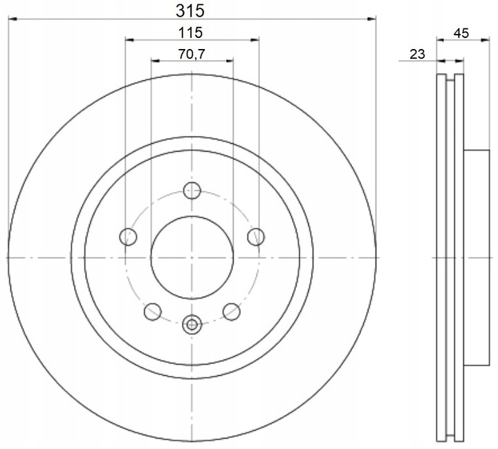 DISCS MIKODA 1668 GT OPEL ZAFIRA TOURER C (P12) 2011-2019 REAR 315MM photo 2 - milautoparts-fr.ukrlive.com