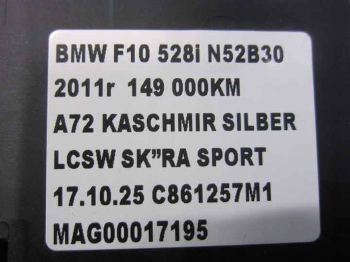 BMW X3 F25 F10 F07 X4 CRIC LEVIER VITESSE 61319239504 9239504 EN BON ÉTAT