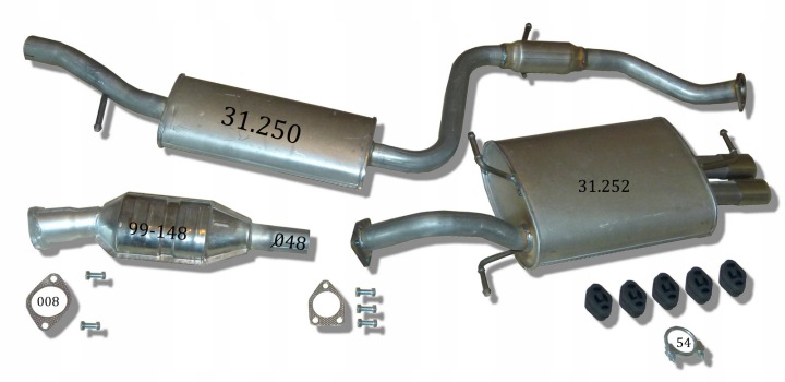 POLMOSTROW SILENCIEUX VOLVO V40 2.0 96-00 ARRIÈRE