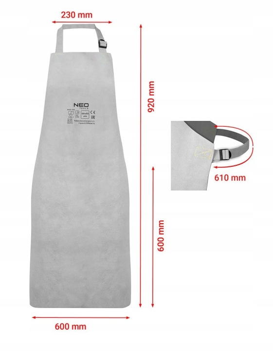 TABLIER SPAWALNICZY CUIR 60 X 90 CM NEO 81-891