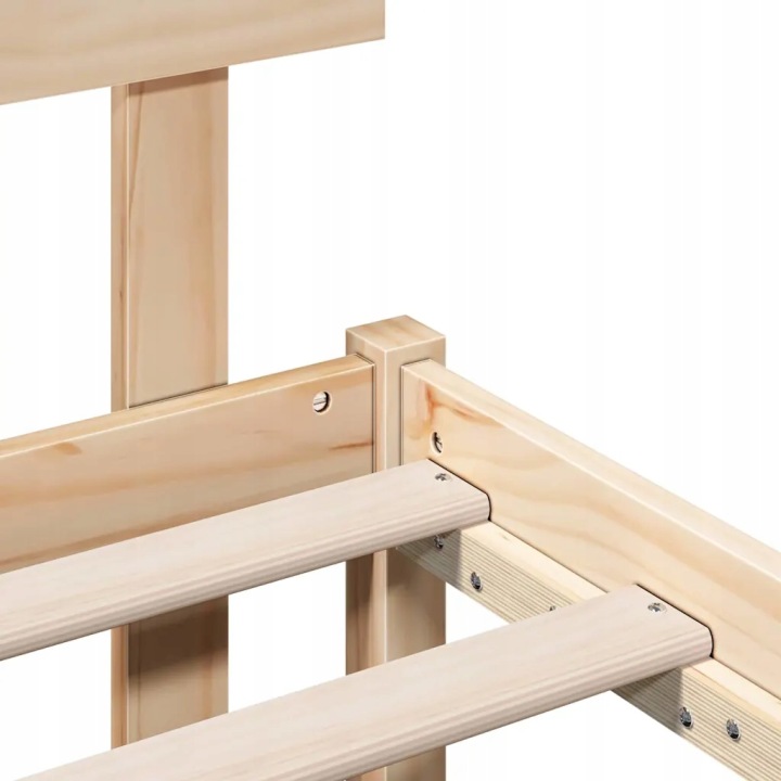 VIDAXL CHÂSSIS ROULEMENTS MARRON 75 X 190 CM LITE BOIS SOSNOWE