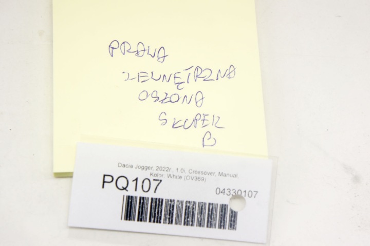 PQ107 DACIA JOGGER MOULURE REVÊTEMENT POTEAU DROIT CENTRAL