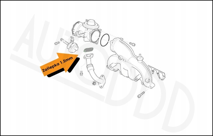 AKLIDANGTIS EGR 1.9 TDI AUDI SEAT SKODA VW -1.5MM nuotrauka 5