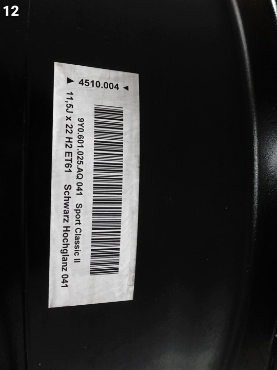 JANTE ALUMINIUM PORSCHE OE 041 11.5″ X 22″ 5X130 ET 61