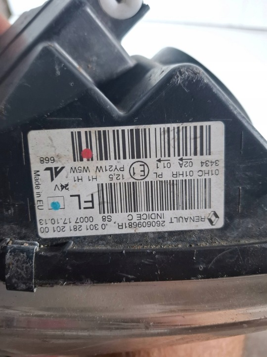 PHARE GAUCHE AVANT GAUCHE AVANT RENAULT CAPTUR 260609681 WLKP