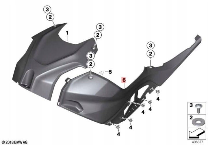 PROTECTION DÉFLECTEUR D'AIR CASQUETTE GAUCHE K67 BMW AVEC 1000 5B50BD1